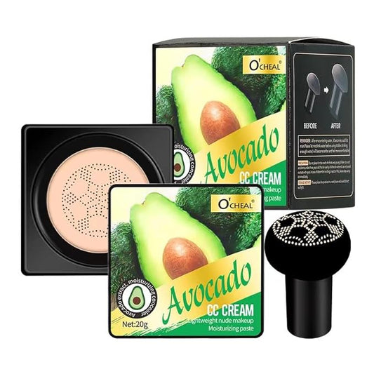 Mushroom Head Air Cushion BB Cream Foundation Cream for Face Makeup Concealer Cushion for Face Comestics Make Up Cushion Compact Natural-Velvo Beauty