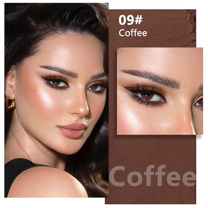 Kaely Pressed Single Eyeshadow Makeup, Coffee Matte Highly Pigmented Monochrome Eye Shadow Palette, Waterproof Neutral Powde Mini Eyeshadow, sombras para ojos, Lightweight Blendable, 09