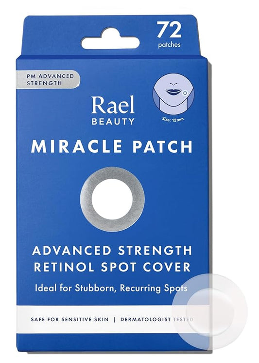 Rael Pimple Patches, Miracle Retinol Spot Cover - Hydrocolloid Acne Patch for Face, Absorbing Zits & Blemishes, PM Advanced Treatment, Facial Sticker (72 Count)-Velvo Beauty