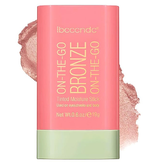On-The-Go Bronzer Stick,Multi-Use Cream Contour Stick,Natural Long Lasting Face Bronzer,Smooth Highlighter Contour Stick,Bronze Contour Makeup Facial Shaping,01 Warm Glow-Velvo Beauty