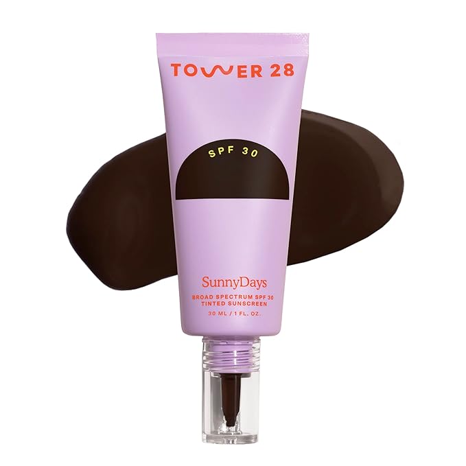 Tower 28 Beauty SunnyDays SPF 30 Tinted Mineral Sunscreen - For Sensitive Skin - 2-in-1 Facial Broad Spectrum UVA/UVB Protection + Foundation - Shade 70 VENICE, 1 Fl Oz-Velvo Beauty