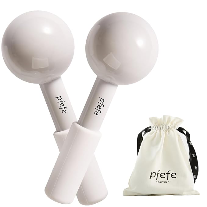 Ice Globes for Face & Eyes, Unbreakable Stainless Steel Cryo Sticks for Beauty Routines, Facials Cold Roller Cooling Globes for Puffiness, Wrinkles, Dark Circles, Headaches-Velvo Beauty