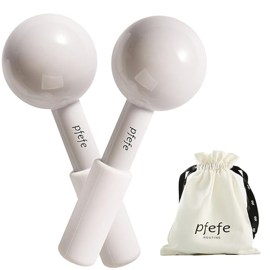 Ice Globes for Face & Eyes, Unbreakable Stainless Steel Cryo Sticks for Beauty Routines, Facials Cold Roller Cooling Globes for Puffiness, Wrinkles, Dark Circles, Headaches-Velvo Beauty