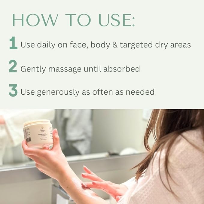 Yobee Body & Face Moisturizing Cream for Dry, Sensitive Skin | Probiotic extracts, Honey, Turmeric, Vitamin B12, Ceramides, Shea Butter | Fragrance Free | For Kids & Adults (3)-Velvo Beauty