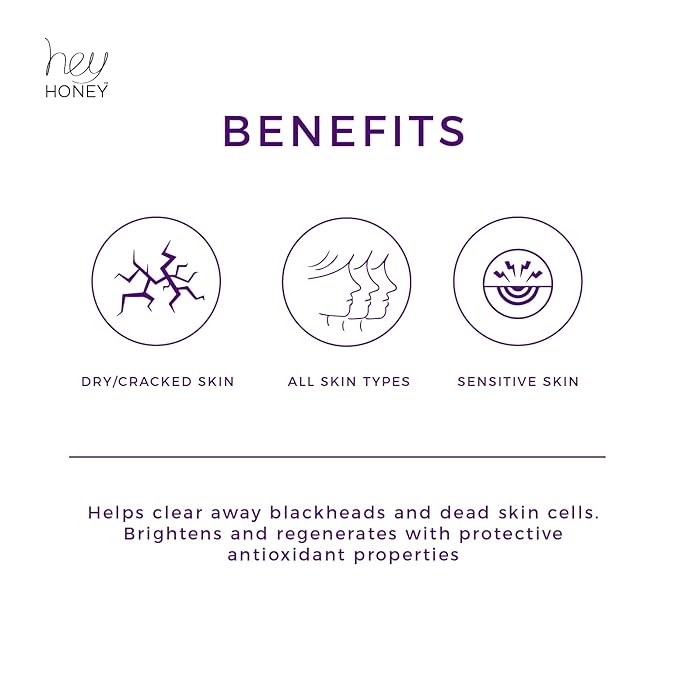 Hey Honey, Come Clean Propolis & Mineral Facial Scrub. Rich, Exfoliating, Dead Sea Salt Scrub designed to be gentle enough for even the most sensitive skin. 110ml-Velvo Beauty