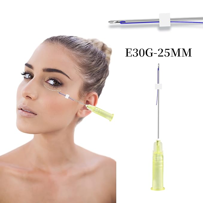 Pdo Lifting Thread, Pdo Threads Lift for Eyes, Helps Restore Skin's Firmness and Elasticity, and Improves Eye Wrinkles (20PCS-30G*25MM)-Velvo Beauty