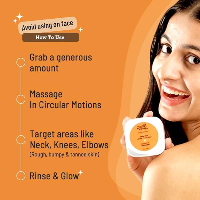 Exfoliating Body Scrub For Removing Tan & Dead Skin Cells | Rough & Bumpy Skin, Tanned & Pigmented Skin | For Smooth, Soft & Bright Skin | Natural AHAs | Coffee 2.6 fl oz.-Velvo Beauty