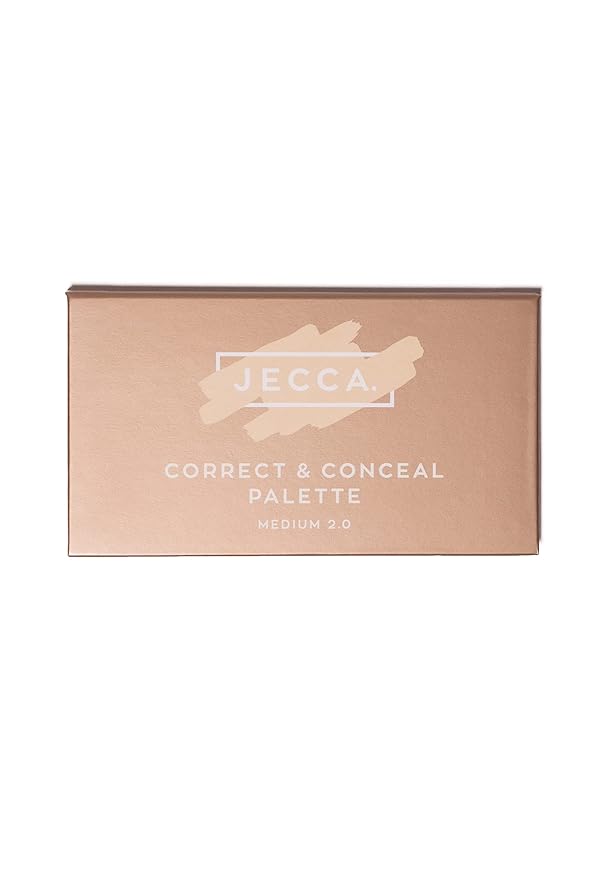 Jecca Blac Correct and Conceal Medium Coverage Palette, Lightweight Long Lasting Formula, Medium To Full Coverage, Gender Neutral and LGBTIQA+ Inclusive Make Up, Medium 2.0, 12g-Velvo Beauty