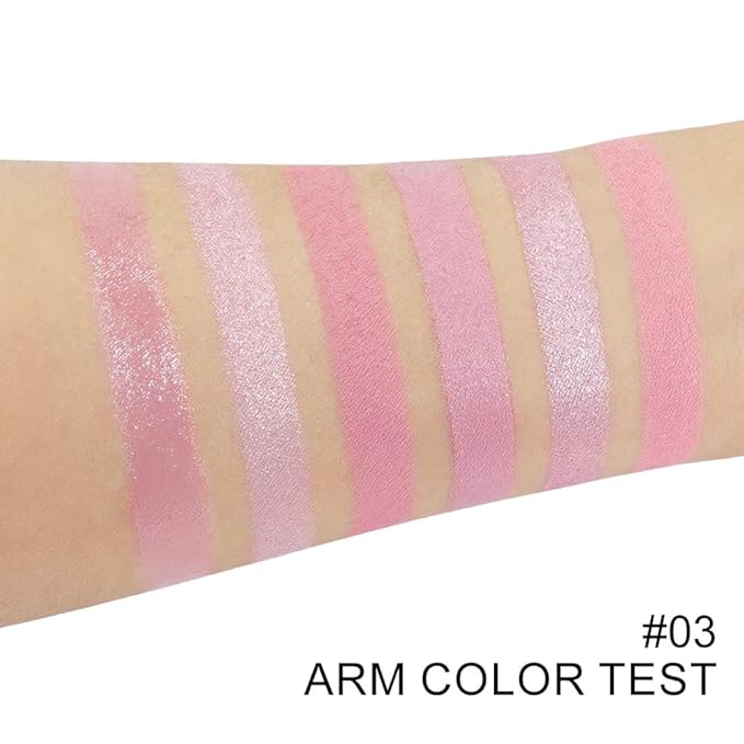 6-in-1 Cream & Powder Makeup Palette for Old Women – Blush, Highlighter & Eyeshadow, Matte & Shimmer Finish, Rose Nude Tones, Travel-Friendly Compact 03-Velvo Beauty