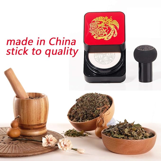 Mushroomhead Air Cushion CC Cream Flawless Foundation Natural BB Full Coverage Blemishes Long Lasting Waterproof,Multi-Function Beauty With Brush (-Velvo Beauty