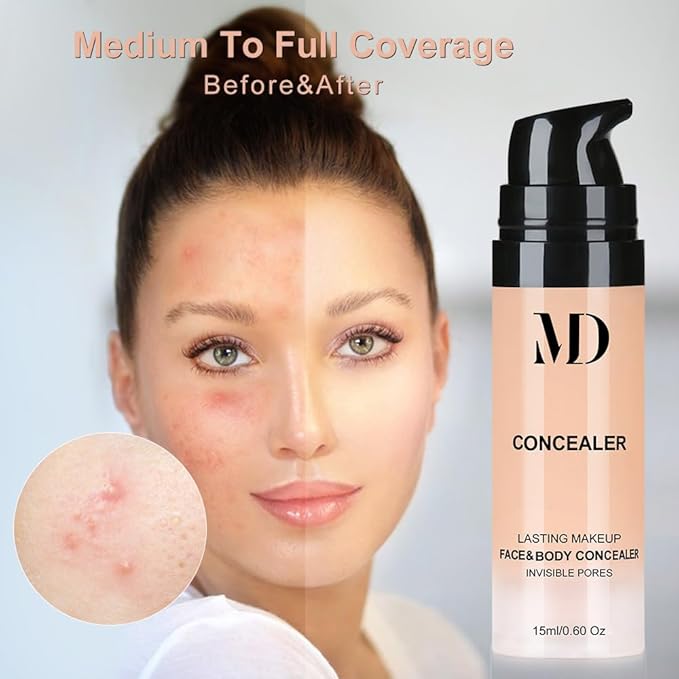 Liquid Primer Set Matte Liquid Full Coverage Oil Control Breathable Invisible Cover Concealer Primer with Face Primer, Makeup Sponge…-Velvo Beauty