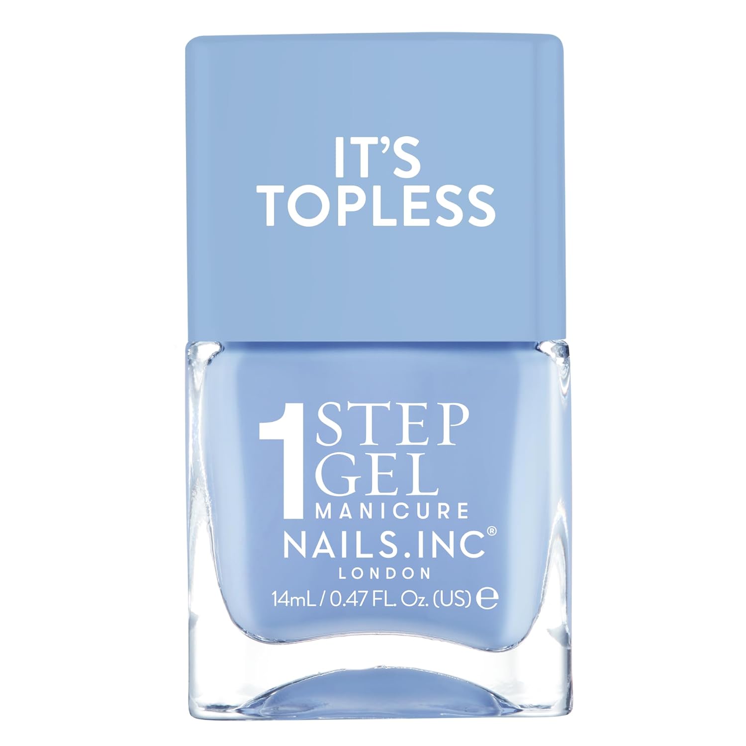 Nails Inc It's Topless Gel-Like Nail Polish, 4-in-1 Base Coat, Treatment, Color & Top Coat, Long Lasting, Strong, Chip Free Nails, Glossy Salon Quality Manicure, Air Dry Nail Polish, Kim, 0.47 Fl Oz-Velvo Beauty