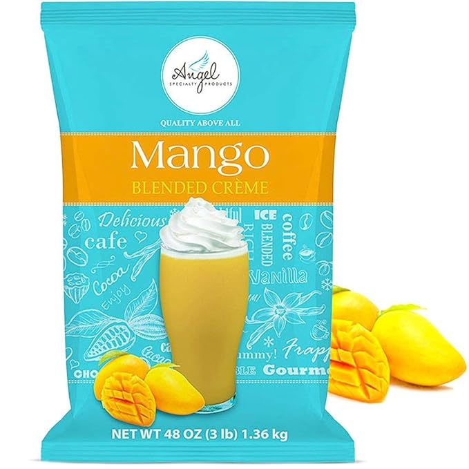Angel Specialty Products, Blended Smoothie, Instant Frappe Powder Drink Mix, 3-Pound Bag, Mango [34 Servings]-Velvo Beauty