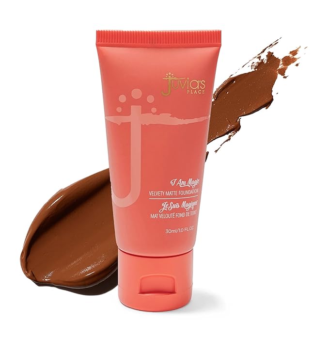 Juvia's Place I Am Magic Velvety Matte Liquid Foundation 205 - Tanzania - Deep Dark w/Cool Undertone, Makeup Foundation Full Coverage, Lightweight, Long Wear, Velvety Matte Finish-Velvo Beauty