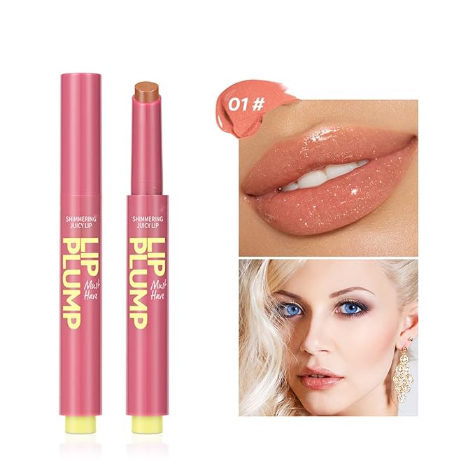 MAEPEOR Hydrating Lip Plumper 12 Colors Moisturizing Shiny Juicy Lip Balm Long Lasting Nourishing Lip Pluming Balm（Color 01)-Velvo Beauty
