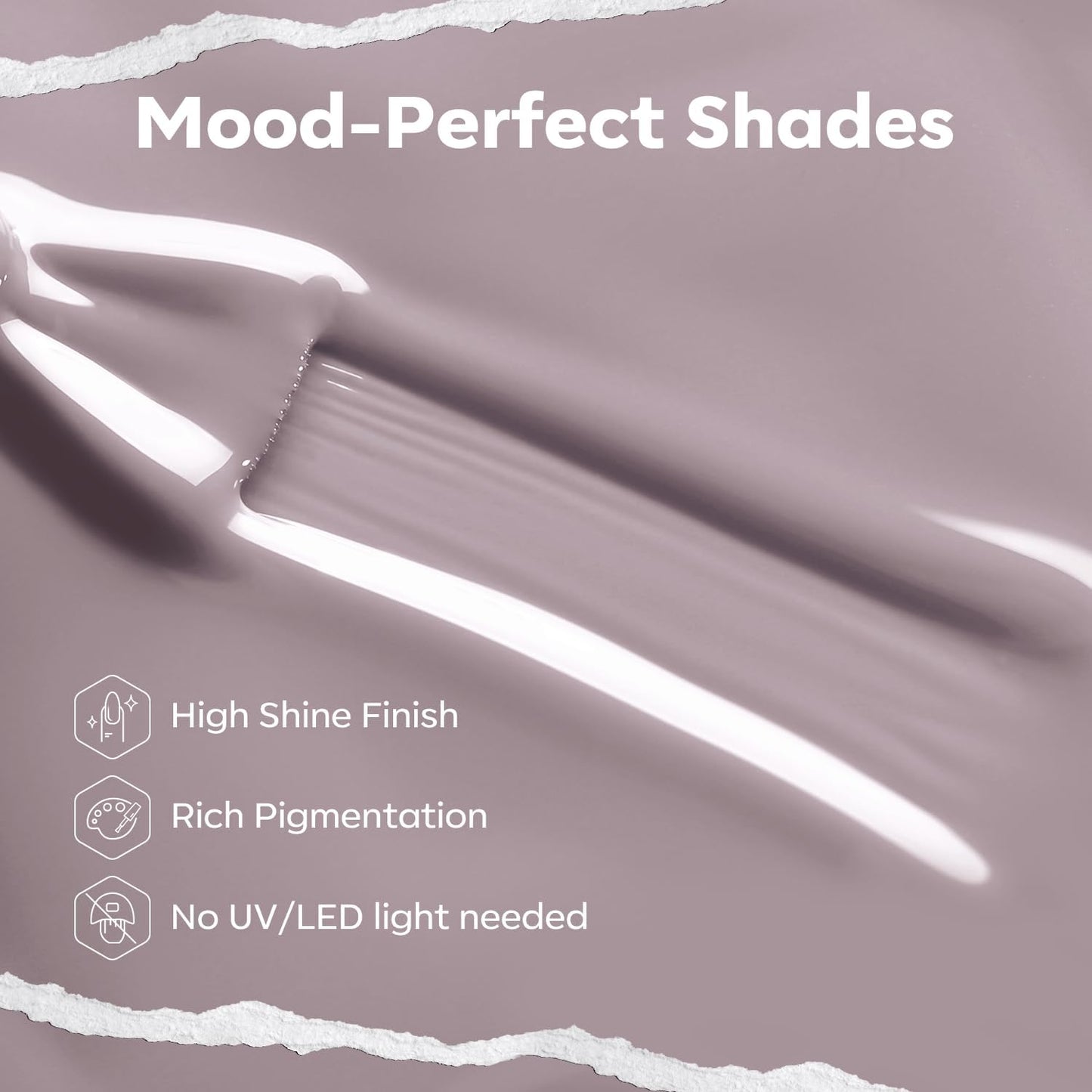 modelones Gray Nail Polish, Light Grey 15 ml Quick Dry Nail Lacquer Strengthener Long Last Shine Fingernail Toe Nail Art DIY Home Travel Manicure Gift for Women Girls 0.5 Fl Oz-Velvo Beauty