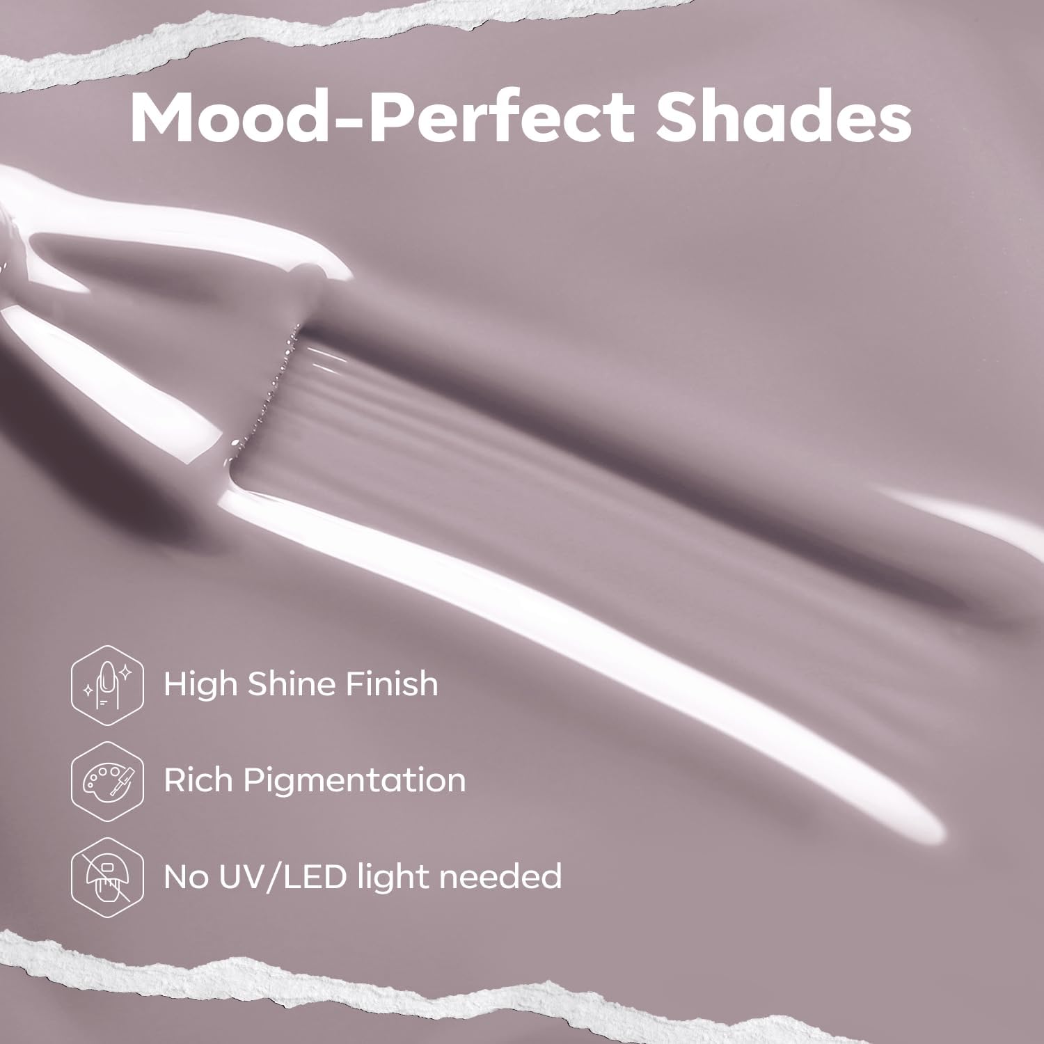 modelones Gray Nail Polish, Light Grey 15 ml Quick Dry Nail Lacquer Strengthener Long Last Shine Fingernail Toe Nail Art DIY Home Travel Manicure Gift for Women Girls 0.5 Fl Oz-Velvo Beauty