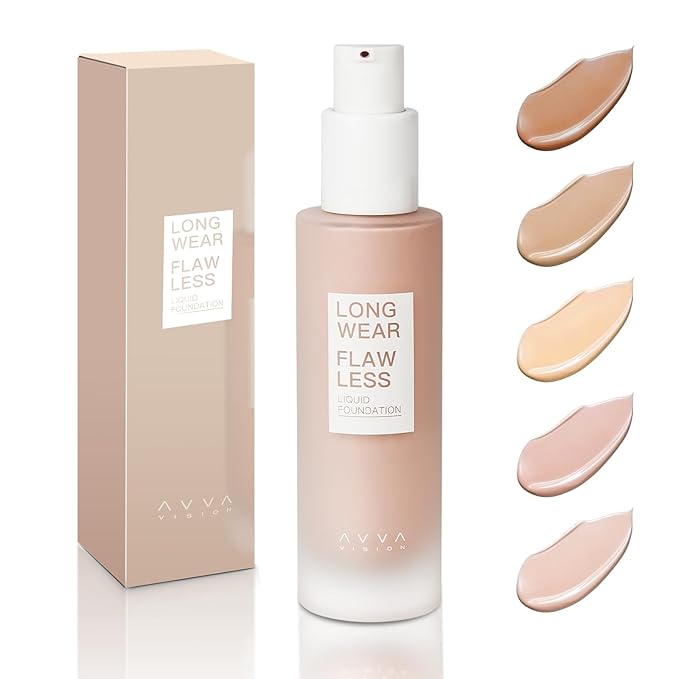 Liquid Foundation Makeup Natural True Skin Tone Full Coverage Concealer Flawless Complexion Blendable Longwear, 101, 1 fl. oz.-Velvo Beauty