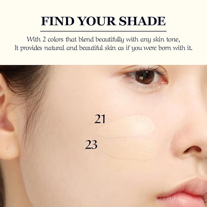 [CHALLANS de PARIS] Cushion de LUMINÁRE Cushion Foundation – 21 Bright Ivory | Radiant Glow, Full-Coverage, Lightweight Adhesion, Long-Wear, Luminous Finish, Korean Makeup, 0.53 oz-Velvo Beauty