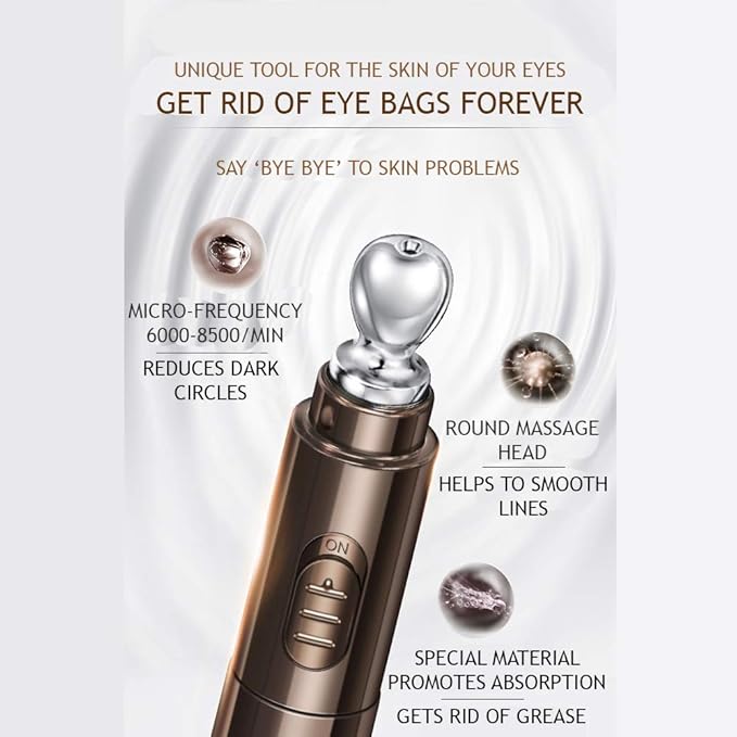 Eye Electro Vibro Purifying Cream Caviar Nettoyante Anti-Aging Removes Dark Circles Sodium Hyaluronate-Velvo Beauty