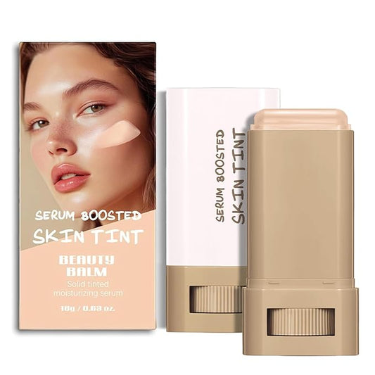 Beauty Balm Serum Boosted Skin Tint – Hydrating Tinted Moisturizer, Lightweight Solid Tinted Foundation Stick for Flawless, Sheer to Medium Coverage, Radiant & Dewy Finish, All-Day Wear (4#, 1)-Velvo Beauty