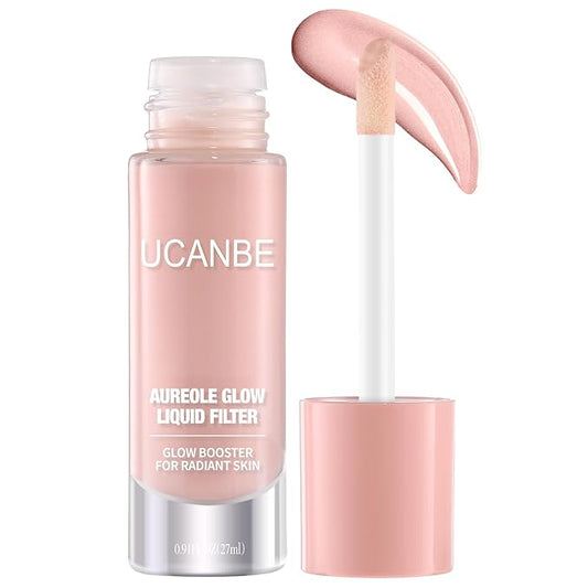 UCANBE Halo Glow Liquid Filter, Face Complexion Booster For Radiant Skin All Day Longwear, Soft-Focus Look Sodium Hyaluronate Vegan & Cruelty-Free - 0.91OZ Rose Glow-Velvo Beauty