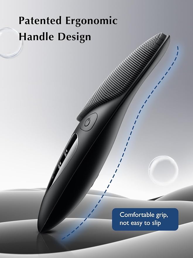 COSLUS Face Scrubber Facial Cleansing Brush: Silicone Portable Waterproof Rechargeable Face Wash Brush, 4 Cleansing Modes, Electric Face Exfoliator for Men Women Cleaning, Exfoliating, Massaging-Velvo Beauty