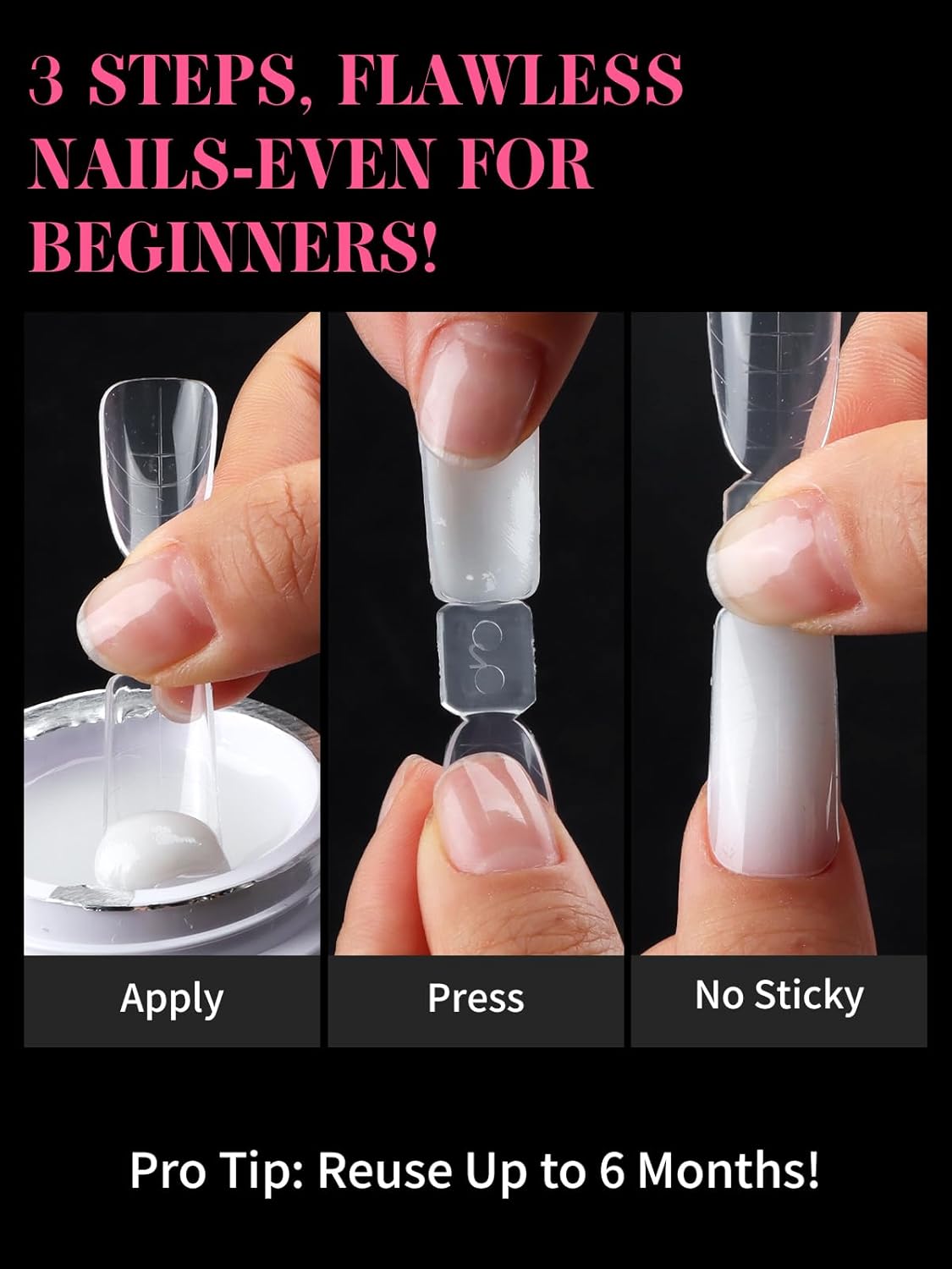 EBANKU Dual Nail Forms for Poly Extension Gel, 120 PCS 2 In 1 Nail Molds Reusable Nail Extension Forms for Builder Gel Manicure Design Salon DIY-12 Sizes-Velvo Beauty