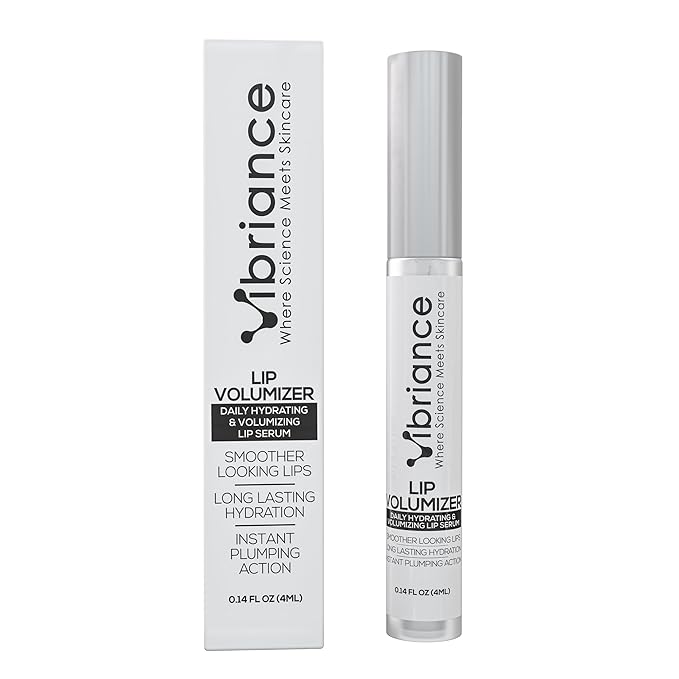 Vibriance Hydrating Lip Volumizer - Plumping Lip Gloss with Hyaluronic Acid - Lip Plumper Smooths Lines and Wrinkles | 0.14 fl oz (4 ml)-Velvo Beauty
