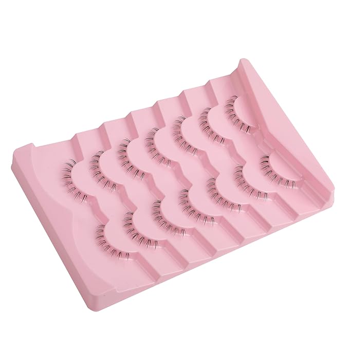 Lashes Natural Bottom Lashes 8mm Lower False Eyelashes Natural Look Strip Lashes Extention Wispy Bottom Eyelashes Fake Lashes Pack 7 Pairs-Velvo Beauty