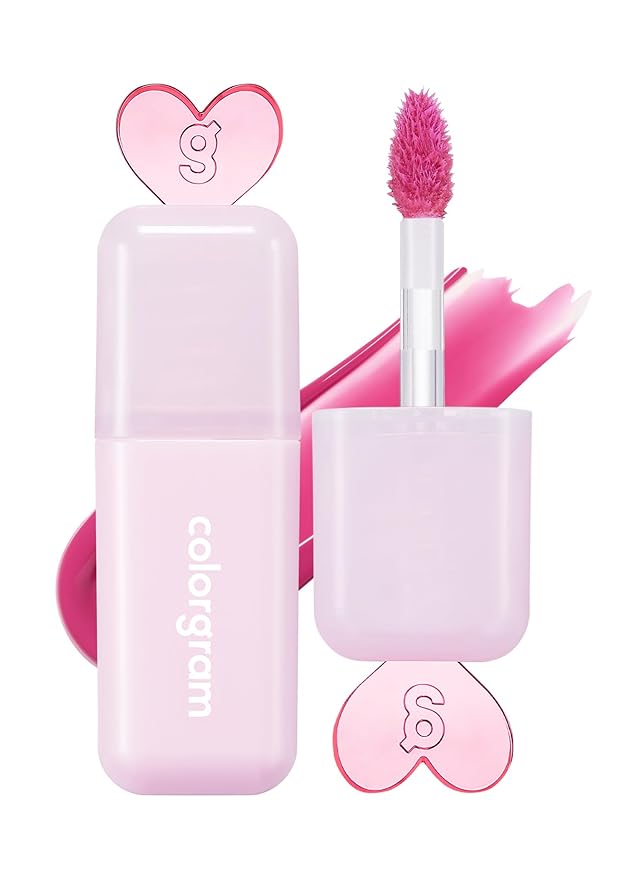 COLORGRAM Juicy Drop Tint 06 Nice Plum | Juicy Lip Gloss, Glowing Lip Stain with Fruity Colors, Buildable & Blendable, Highly Pigmented-Velvo Beauty