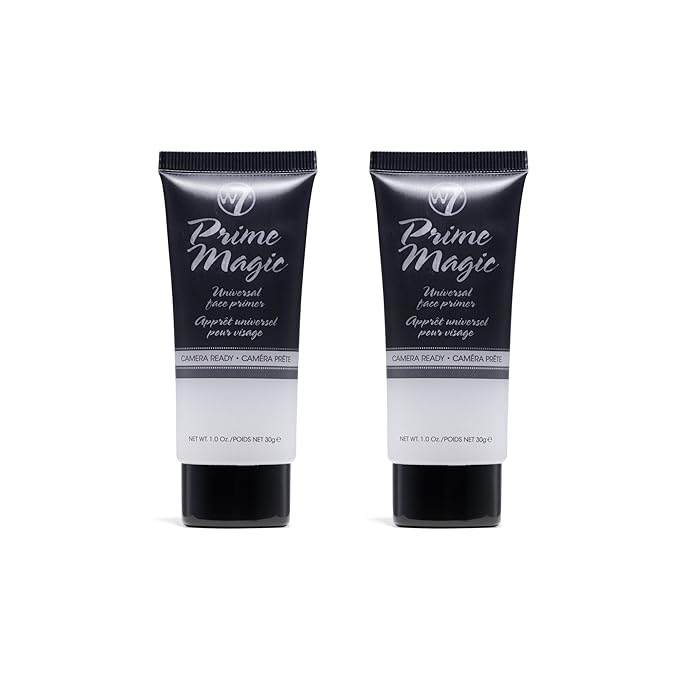 W7 Prime Magic Face Primer - Clear Makeup Base Priming Formula For Flawless Skin - Vegan Makeup - 2 Pack-Velvo Beauty