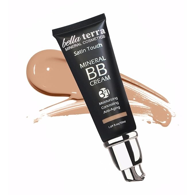 Bellaterra Cosmetics BB Cream - Tinted Moisturizer, Mineral Foundation Makeup, Medium 104 | Skin Perfector, 1.69 oz-Velvo Beauty