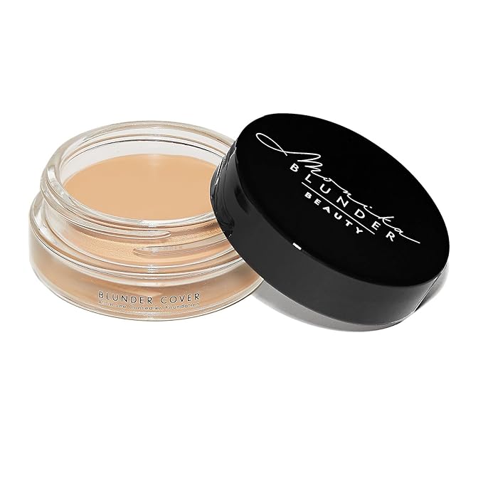 Monika Blunder Beauty - Blunder Cover Foundation, Concealer - Shade: 3 - Drei - Light/Medium, Warm Neutral Undertones - Clean Beauty, All-In-One, Cruelty-Free, Vegan - (3 Drei) - 0.62 oz-Velvo Beauty