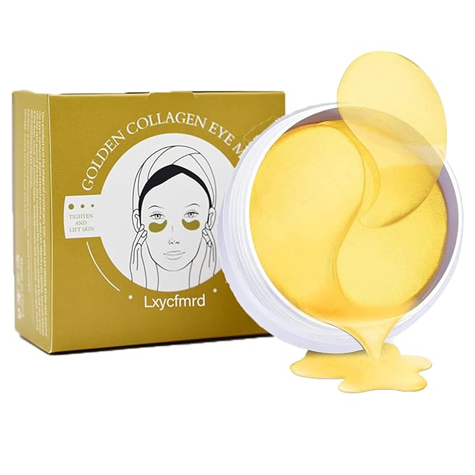 24K Gold Under Eye Masks, Eye Masks for Dark Circles, Anti Wrinkle Under Eye Gel Pads, Eye Mask for Puffy Eyes, Skincare | 60 Pieces/30 Pairs-Velvo Beauty