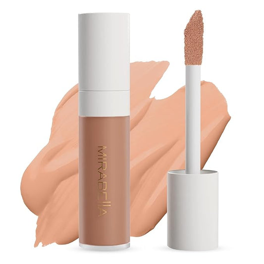 Mirabella Invincible For All Perfecting Under Eye Concealer Full Coverage - Hydrating Makeup Concealer for Dark Circles, Fine Lines & Wrinkles w/Hyaluronic Acid - Tan T160-Velvo Beauty