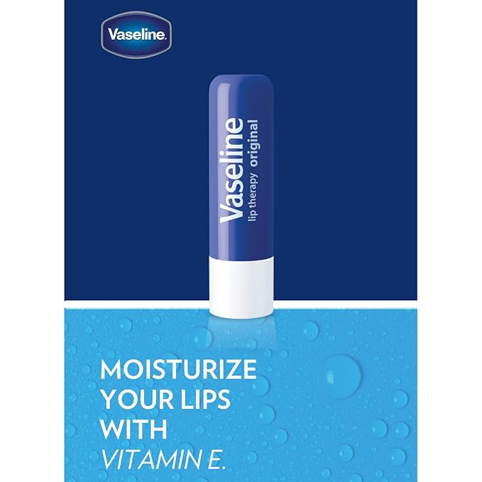 Vaseline Lip Therapy Care Original, Fast-Acting Nourishment, Ideal for Chapped, Dry, Cracked, or Damaged Lips, Lip Balm, 0.16 Ounce (Pack of 4)-Velvo Beauty