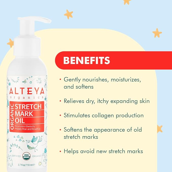 Alteya Organics Organic Pregnancy Stretch Oil 3.7 Fl Oz/110mL-Velvo Beauty