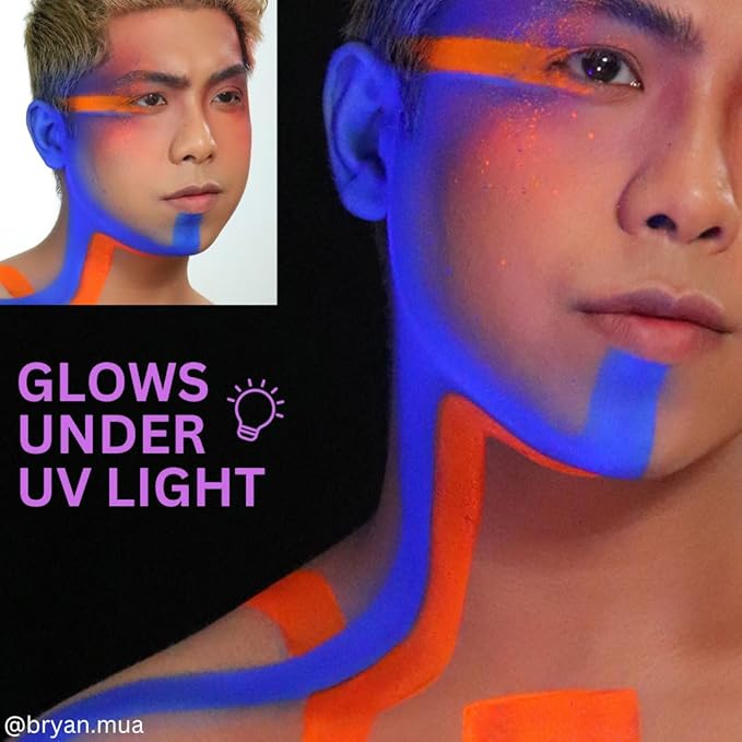 Mehron Makeup Liquid Makeup | Face Paint and Body Paint Perfect for Halloween, Cosplay I Air Brush Compatible 4.5 oz (133 ml) (Glow Orange)-Velvo Beauty