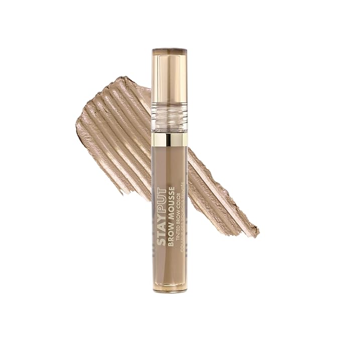 Milani Brow Tint- Stay Put Tinted Brow Mousse, Nourishing, High-Pigment infused with Shea Butter, Jojoba Seed Oil & Panthenol Vitamin B5 - Taupe-Velvo Beauty