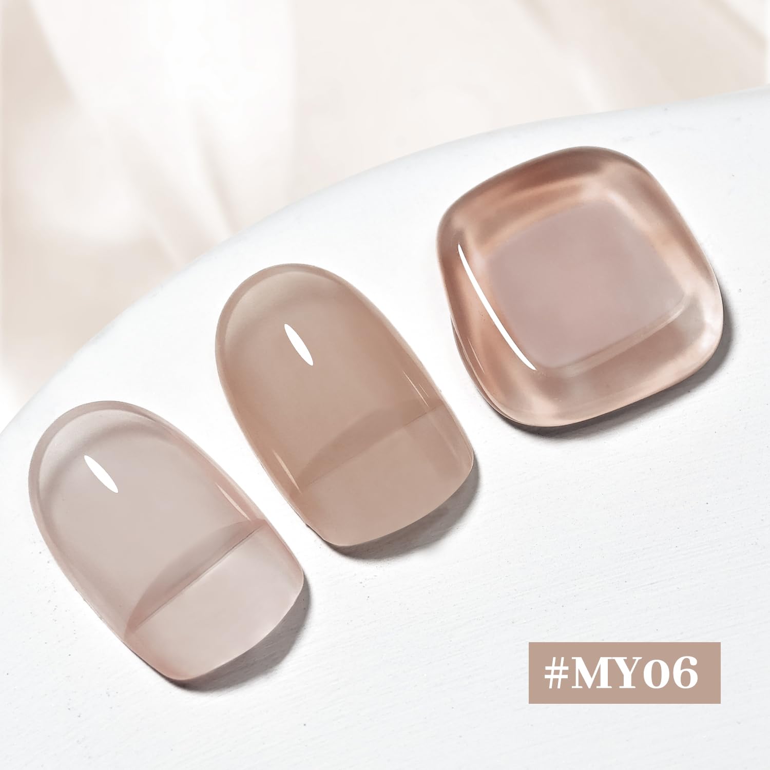 16.5ml Jelly Nude Brown Nail Polish Large Volume Quick Dry Nail Polish, Long Lasting Shine, Fingernail Toenail Nail Art DIY Home Travel Nail Art Gift-Velvo Beauty