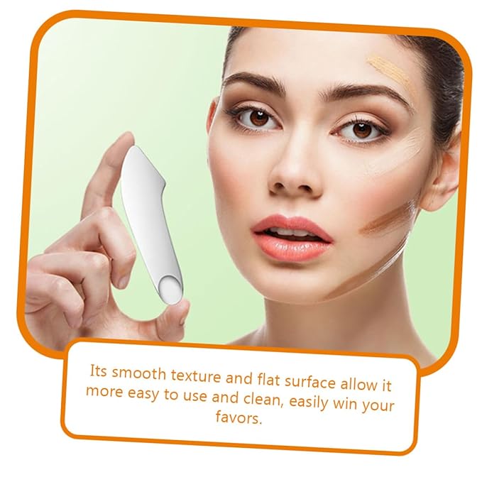 Beavorty Makeup Spatula Foundation Shovel Toning Stick Stainless Steel Liquid Foundation Scraper Makeup Tool (handheld Foundation Shovel Set Mirror Light Stainless Steel Mix-Velvo Beauty