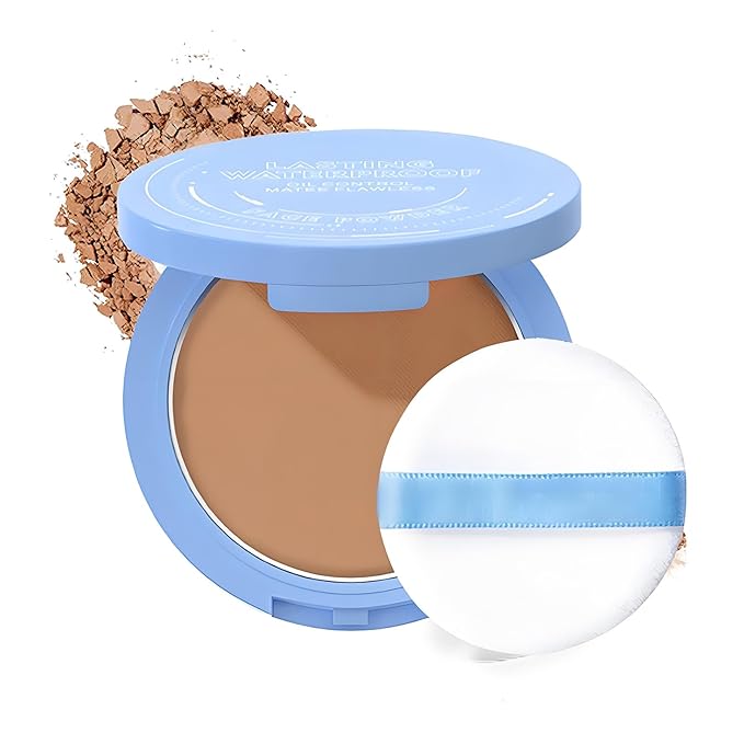 Maycheer Face Powder, Maycheer Lasting Waterproof Face Powder - Oil Absorbing Powder for Face, Lasting and Waterproof (06# CAPPUCCINO, 0.35 Ounce)-Velvo Beauty