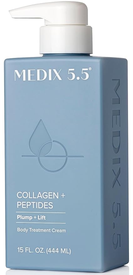 MEDIX 5.5 Collagen Cream Skin Care Face Lotion & Body Lotion For Dry Skin | Anti Aging Collagen Peptides Firming Cream Body Moisturizers Lifts, Firms, & Tightens For Younger Looking Skin, 15 Fl Oz-Velvo Beauty