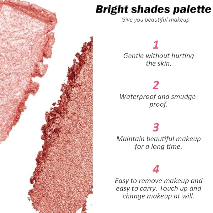 16 Colors Champagne Gold Glitter Matte Shimmer Eyeshadow Palette for Eye Makeup,High Pigmented Brown Eye Shadow Primers Powder Palet de sombras de ojos-Velvo Beauty