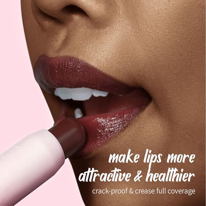 Tinted Lip Balm, Natural Semi-Gloss Finish, Hydrating / Coloring 2 in 1 Lip Stick for Girls & Women 01 Dark-Mauve-Velvo Beauty