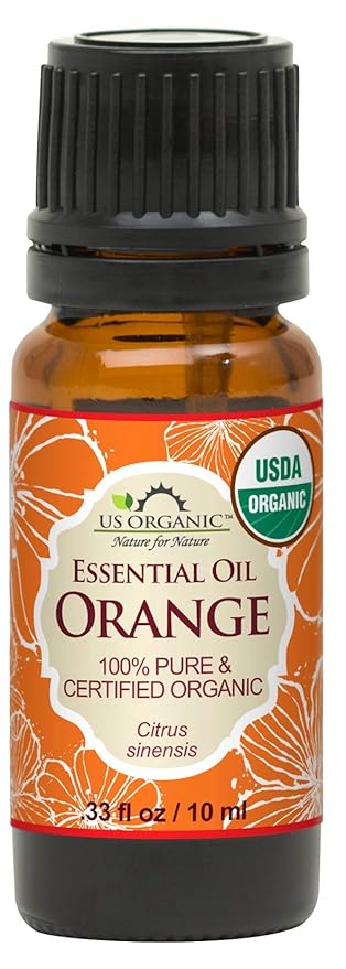 US Organic 100% Pure Sweet Orange Essential Oil - USDA Certified Organic - 10 ml - w/Improved caps and droppers (More Size Variations Available)-Velvo Beauty