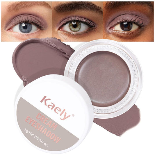 Kaely Single Cream Eyeshadow Pot, Espresso Matte Eye Shadow for Older Women High Pigmented Waterproof, Natural Eyeshadow Palette Makeup Brightener, sombras en crema para ojos, Blendable, 715-Velvo Beauty