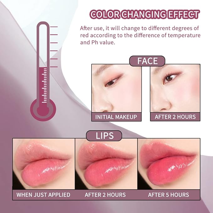 Moisturizing Blush Rouge Color Changing Blusher for Cheeks and Lips Balm Multi Use Cream Liquid Waterproof Gel for Cheeks & Lips Gloss Glossy Shiny Finish Makeup-Velvo Beauty