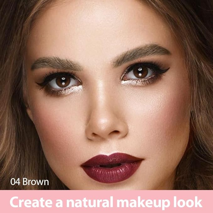 1Pcs Brown Magic Microblading Eyebrow Pencil Contouring Pen Brow for Eyes, Dual-Ended Micro-Fork-Tips Applicator for Hair Like Strokes with Dual-ended Eyebrow Brush Long Wear Waterproof lápiz de cejas-Velvo Beauty